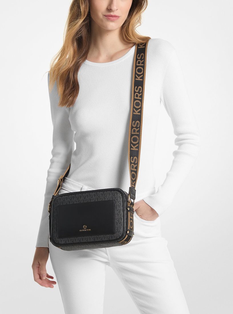 Sac Crossbody Michael Kors Maeve Large Logo Crossbody Bag Femme Noir | 8943YTZXK