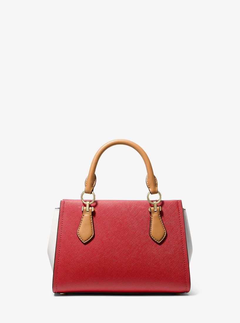 Sac Crossbody Michael Kors Marilyn Small Color-Block Saffiano Leather Crossbody Bag Femme Rouge Multicolore | 7352NXWPB