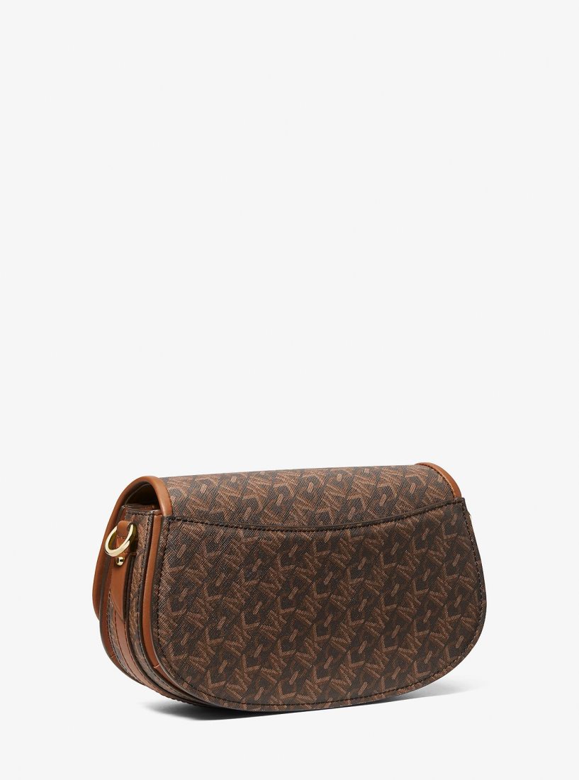 Sac Crossbody Michael Kors Mila Medium Empire Signature Logo Messenger Bag Femme Marron | 3874ZGDNL