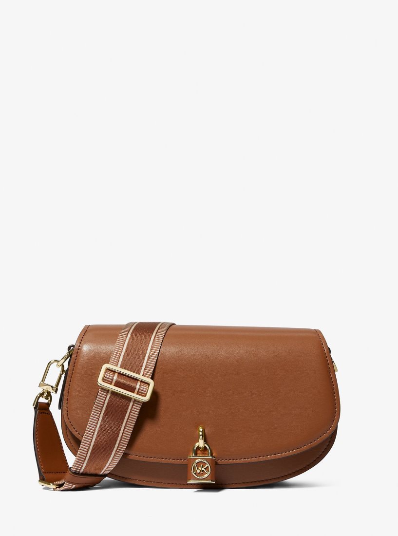 Sac Crossbody Michael Kors Mila Medium Leather Messenger Bag Femme Luggage | 6491QDJBR
