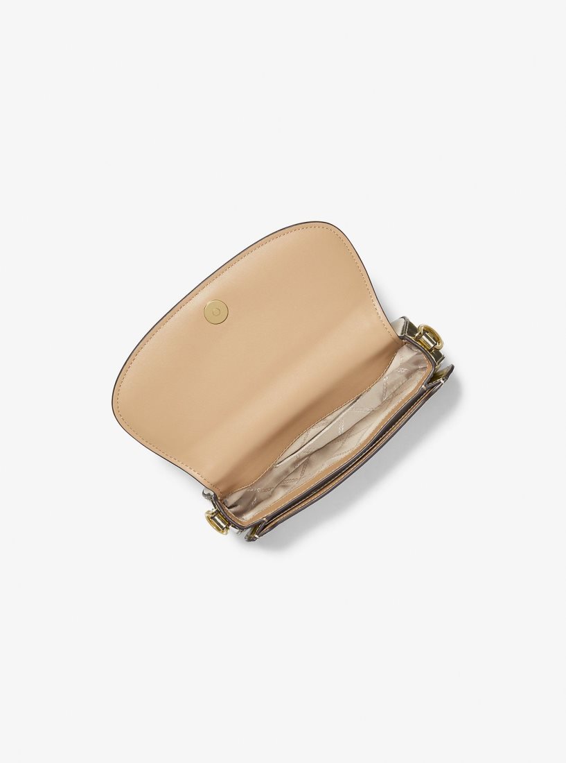 Sac Crossbody Michael Kors Mila Small Metallic Leather Shoulder Bag Femme Doré | 7320PCWYR