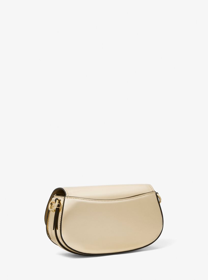 Sac Crossbody Michael Kors Mila Small Metallic Leather Shoulder Bag Femme Doré | 7320PCWYR