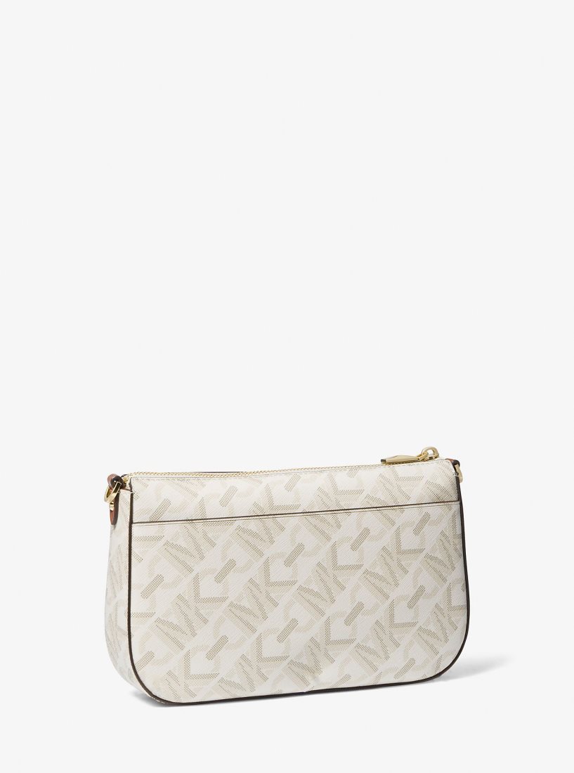 Sac Crossbody Michael Kors Parker Large Empire Signature Logo 2-in-1 Crossbody Bag Femme Jaune Clair | 7602SRCPO