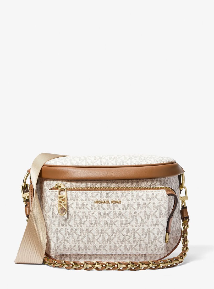 Sac Crossbody Michael Kors Slater Medium Signature Logo Sling Pack Femme Jaune Clair | 9426YWDHJ