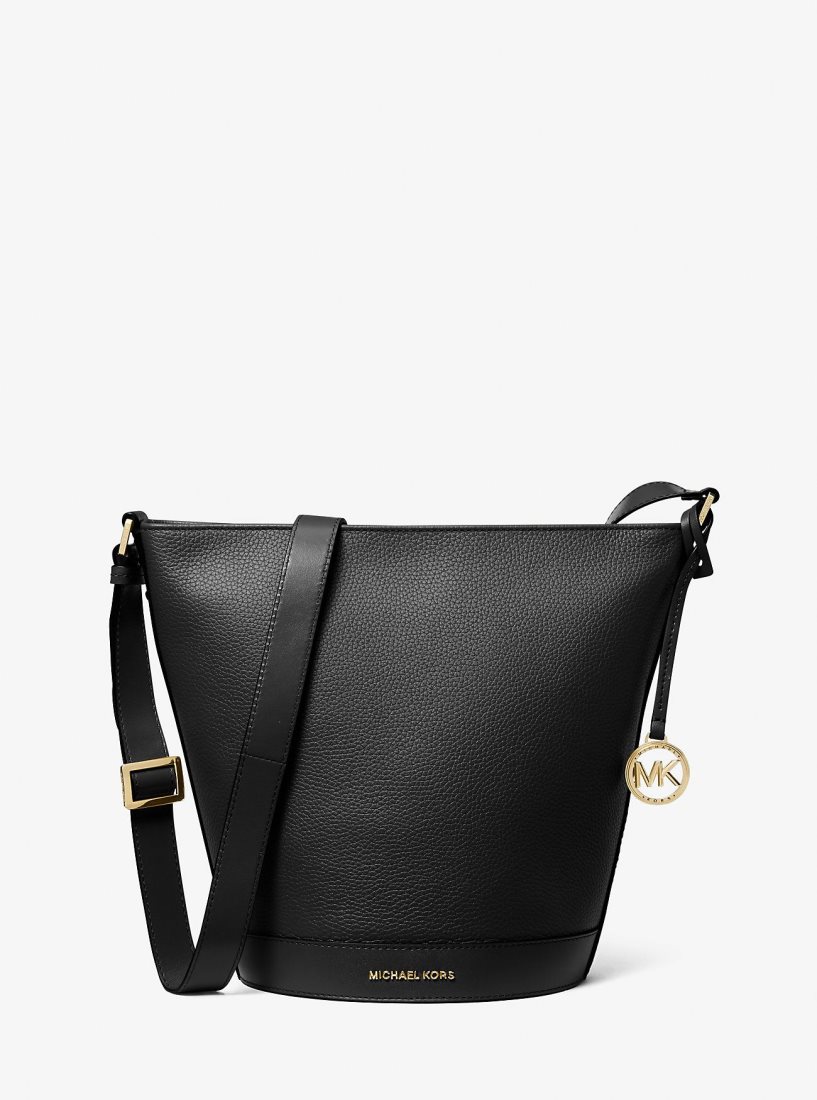 Sac Crossbody Michael Kors Townsend Medium Pebbled Leather Messenger Bag Femme Noir | 2981AWLYS