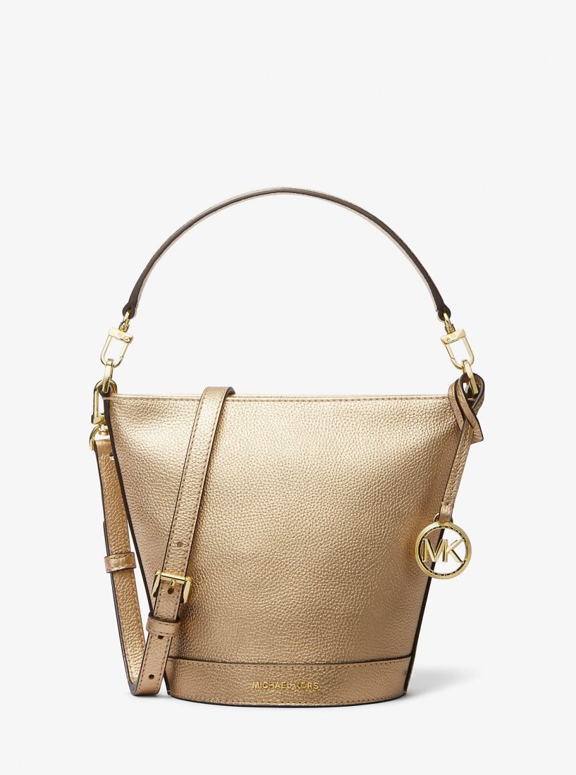 Sac Crossbody Michael Kors Townsend Small Metallic Leather Crossbody Bag Femme Doré | 4136DYTPB