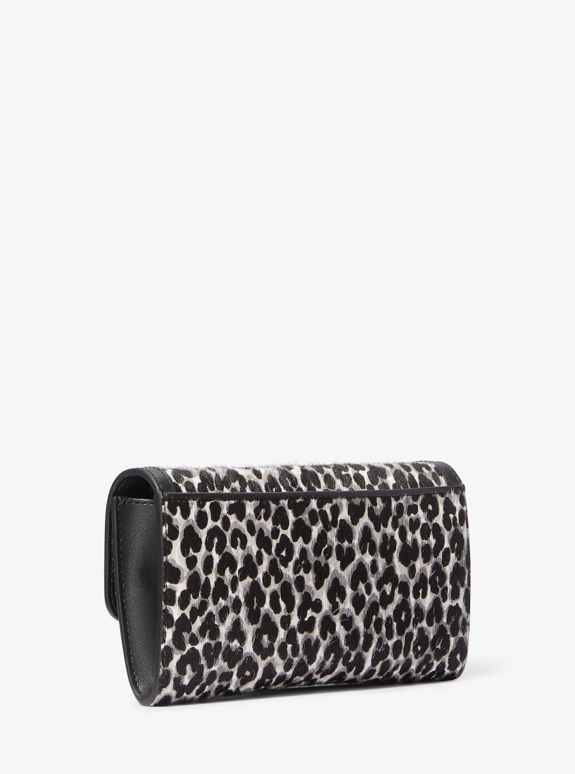 Sac Crossbody Michael Kors Tribeca Large Leopard Print Calf Hair Convertible Crossbody Bag Femme Noir | 5487QLCRZ