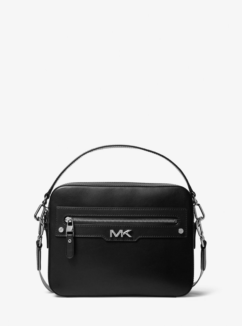 Sac Crossbody Michael Kors Varick Leather Camera Bag Homme Noir | 0279YLRMG