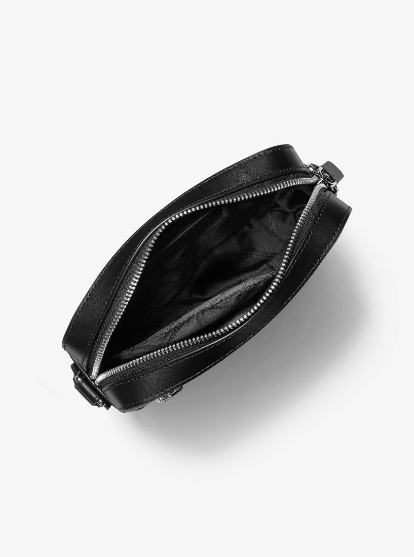 Sac Crossbody Michael Kors Varick Logo Flight Bag Homme Noir | 8543VRPOT