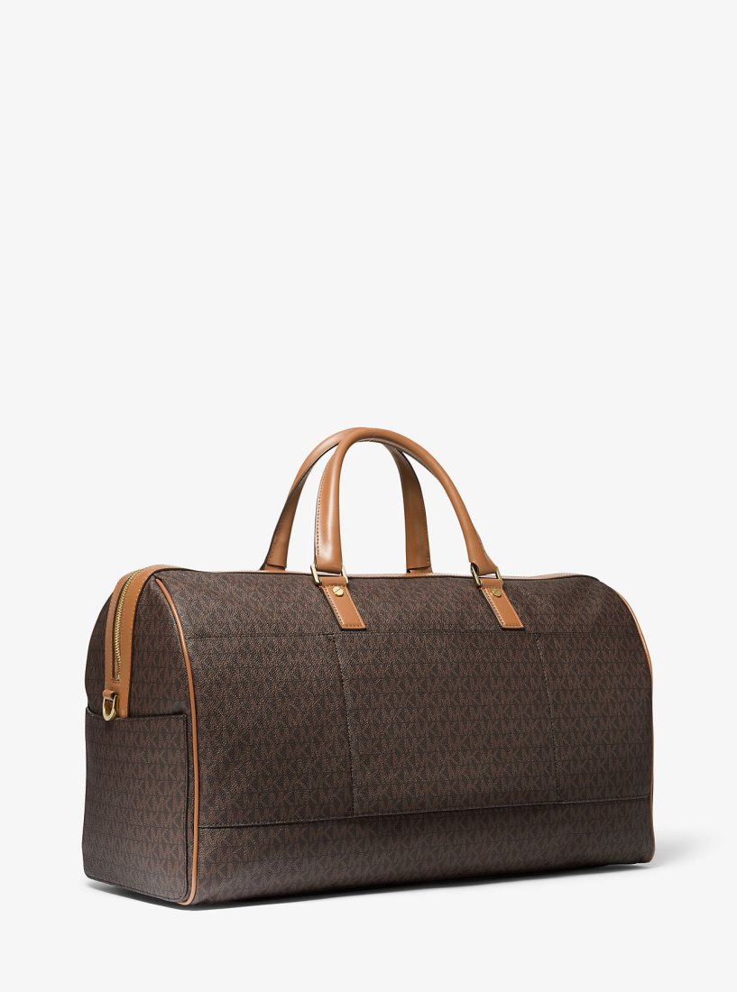Sac Polochon Michael Kors Bedford Travel Extra-Large Logo Stripe Weekender Bag Femme Brn/Acorn | 3769IDUGE