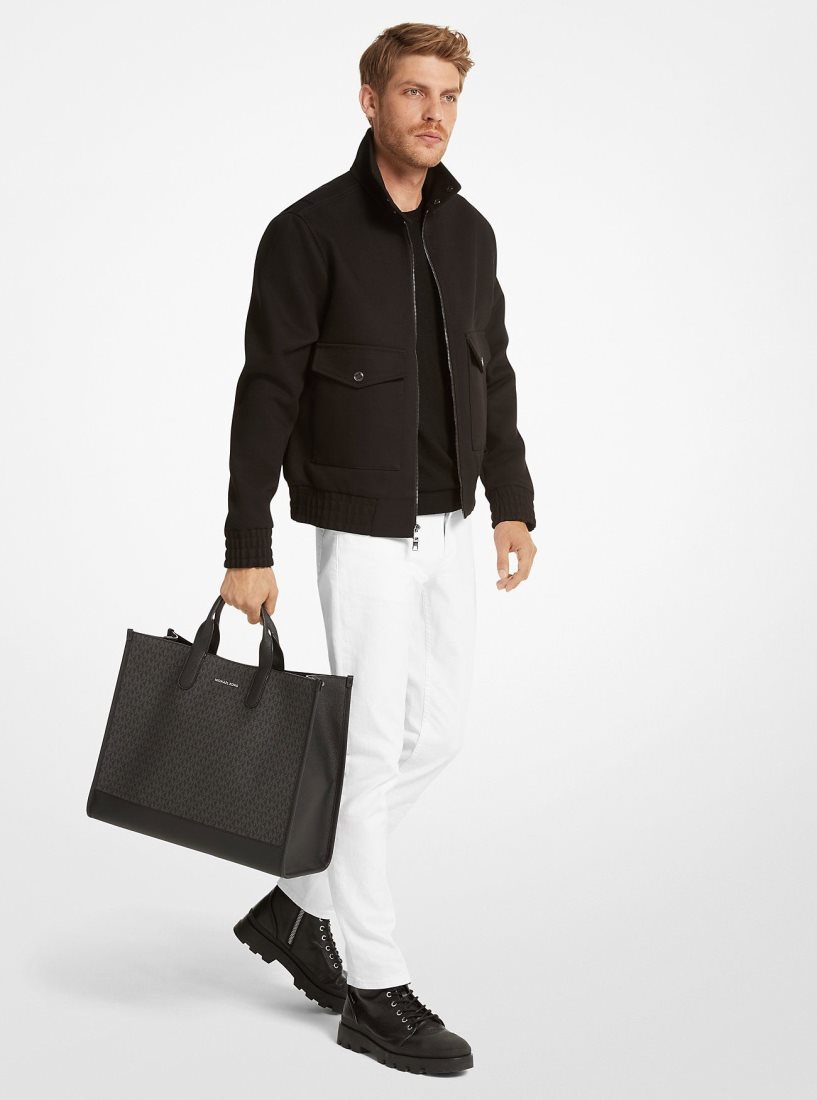 Sac Polochon Michael Kors Hudson Logo Tote Bag Homme Noir | 3469SRZUV