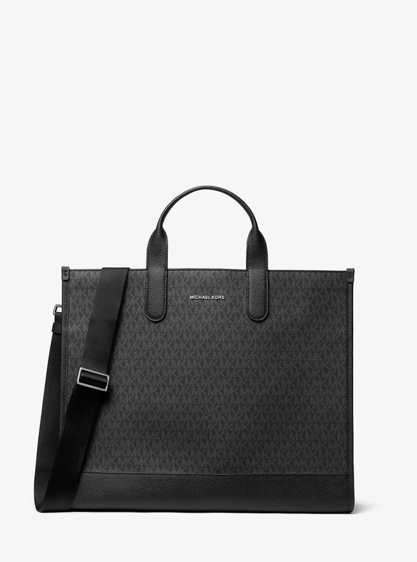 Sac Polochon Michael Kors Hudson Logo Tote Bag Homme Noir | 3469SRZUV