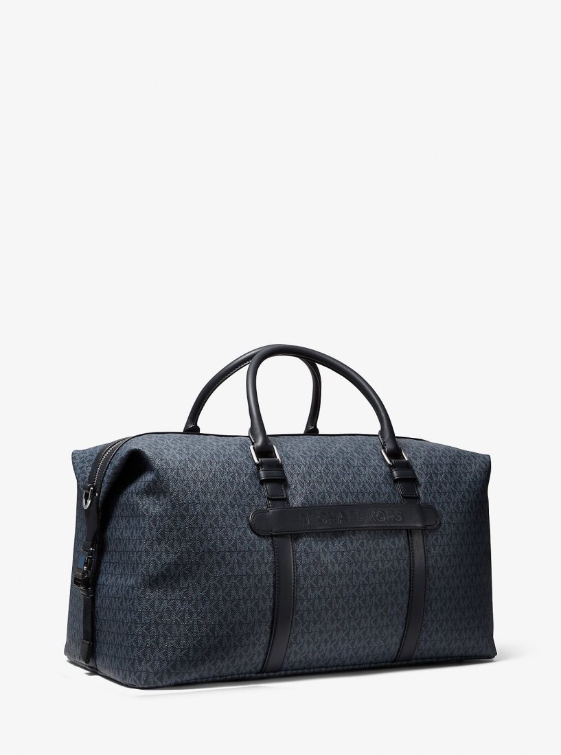 Sac Polochon Michael Kors Hudson Logo Weekender Bag Femme Admrl/Plblue | 6125VBHZD