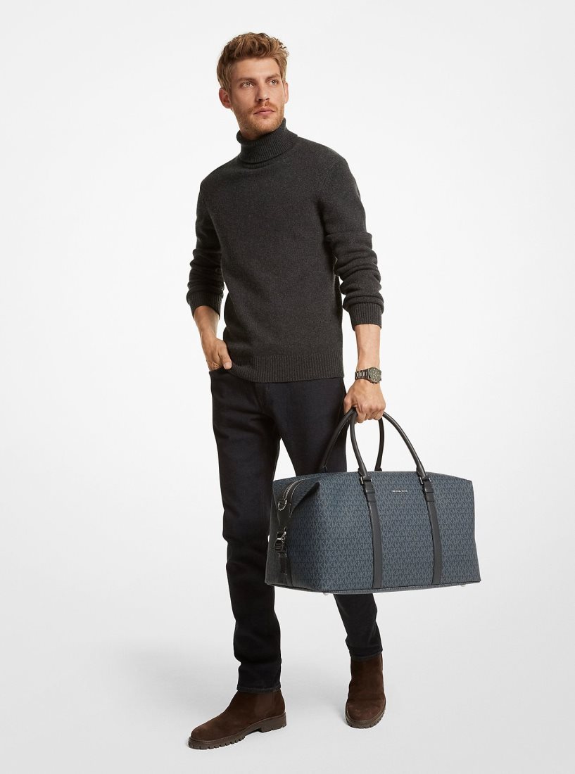 Sac Polochon Michael Kors Hudson Logo Weekender Bag Homme Admrl/Plblue | 0367EQZDA