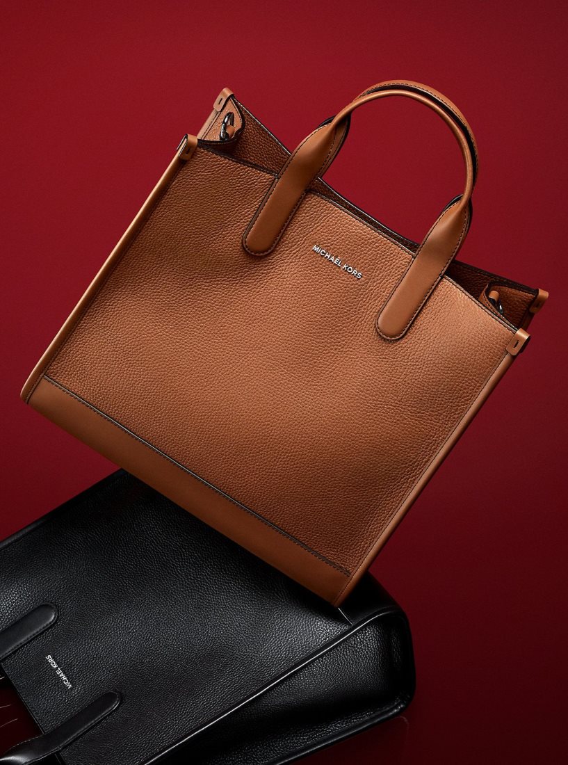 Sac Polochon Michael Kors Hudson Pebbled Leather Tote Bag Homme Luggage | 0891YJORI