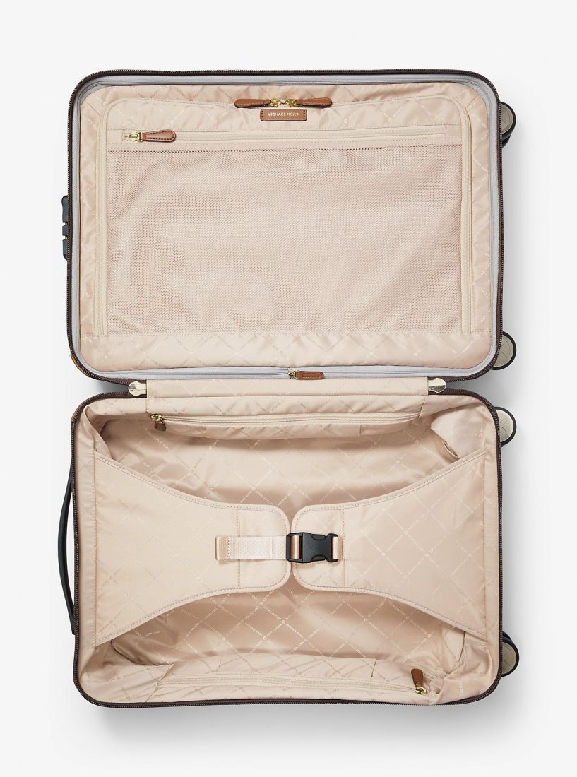 Sac Polochon Michael Kors Jet Set Travel Small Graphic Logo Suitcase Femme Marron Multicolore | 2059CSQKR
