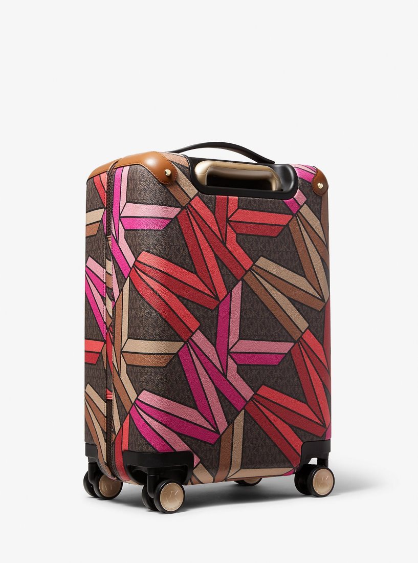Sac Polochon Michael Kors Jet Set Travel Small Graphic Logo Suitcase Femme Marron Multicolore | 2059CSQKR