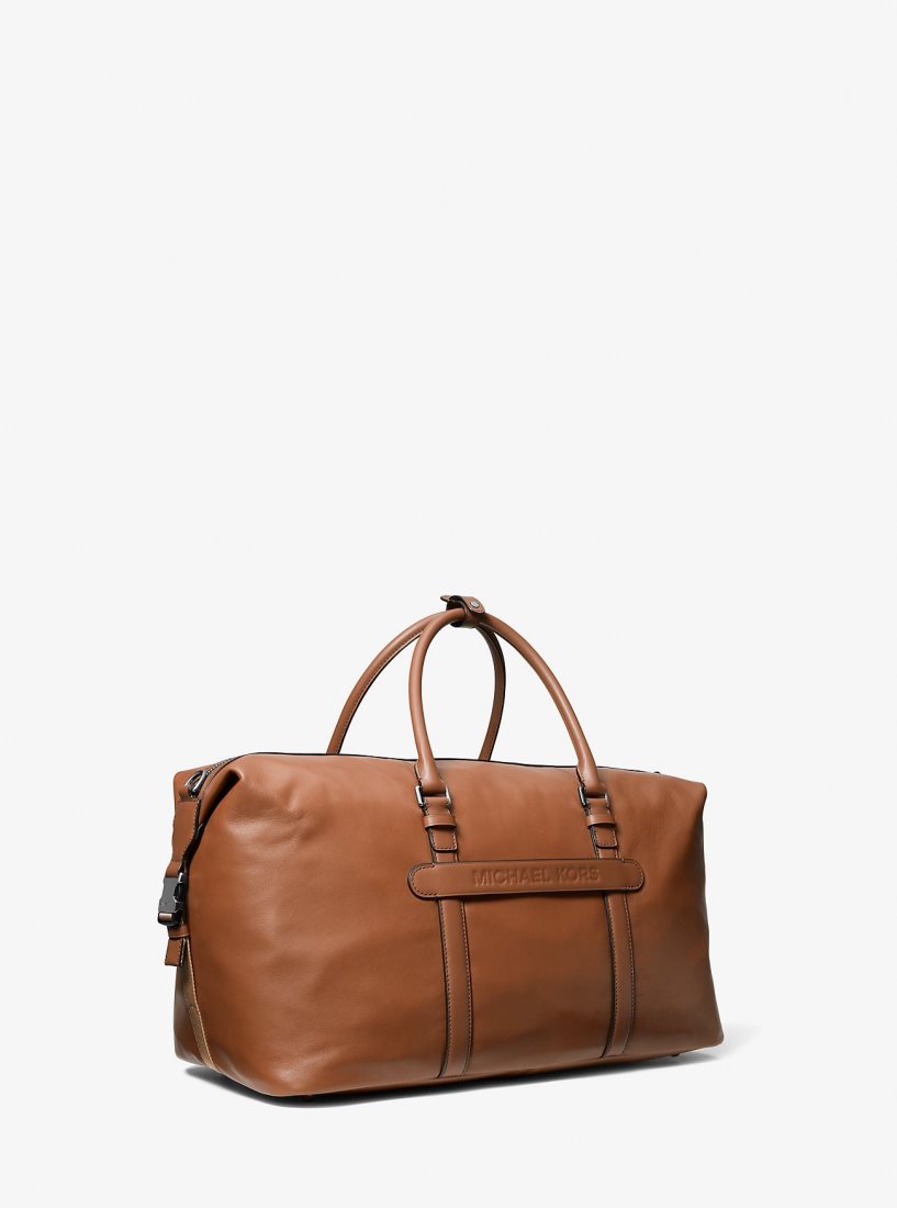 Sac Polochon Michael Kors Varick Leather Duffel Bag Homme Luggage | 1584ILVQO
