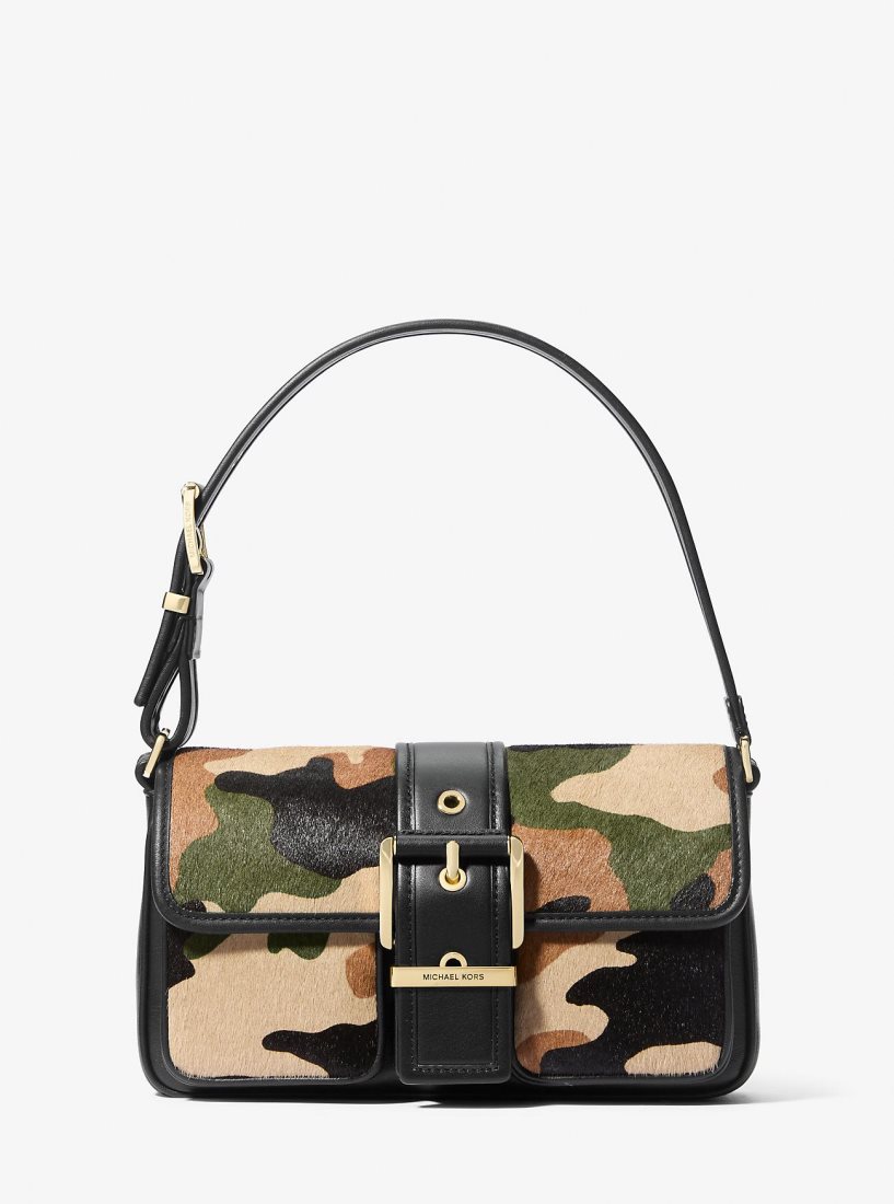 Sac Porté Épaule Michael Kors Colby Medium Camouflage Print Calf Hair Shoulder Bag Femme Vert Olive Multicolore | 9172ZVQAK