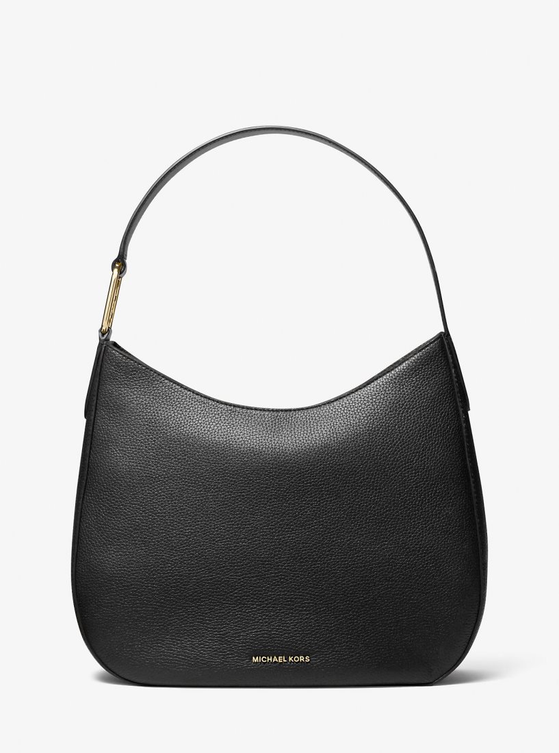 Sac Porté Épaule Michael Kors Kensington Large Pebbled Leather Hobo Shoulder Bag Femme Noir | 4932JZGER