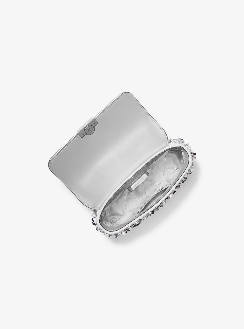 Sac Porté Épaule Michael Kors Limited-Edition Tribeca Small Hand-Embellished Shoulder Bag Femme Argent | 2706KNOHI