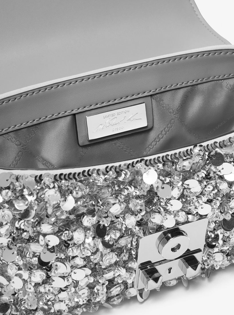 Sac Porté Épaule Michael Kors Limited-Edition Tribeca Small Hand-Embellished Shoulder Bag Femme Argent | 2706KNOHI