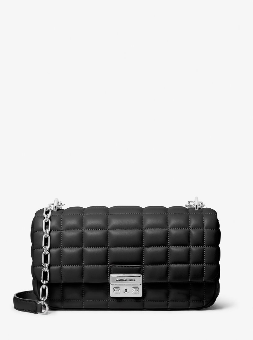 Sac Porté Épaule Michael Kors Tribeca Large Quilted Leather Shoulder Bag Femme Noir | 0961PUEWB