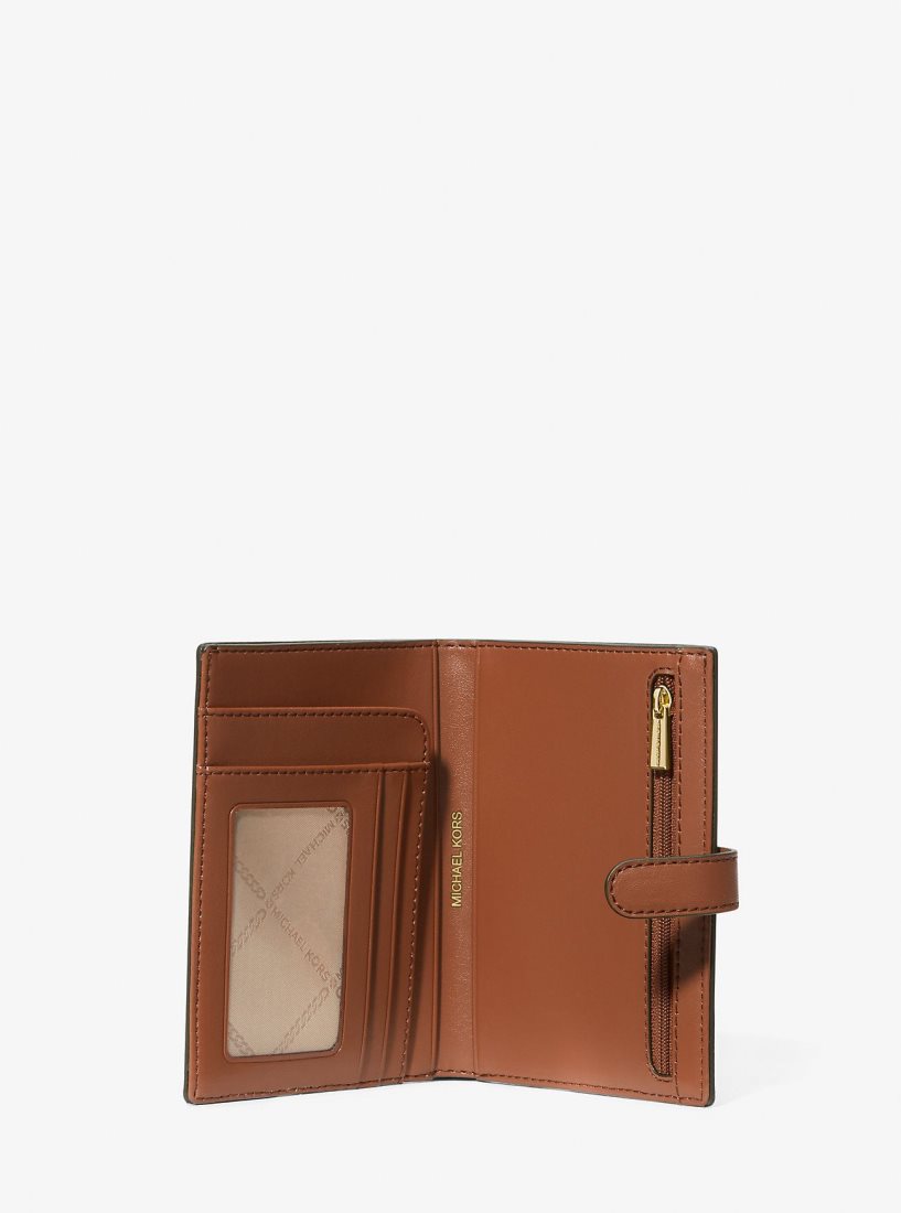 Sac de Voyage Michael Kors Empire Medium Signature Logo Passport Wallet Femme Marron | 4253XDJVP
