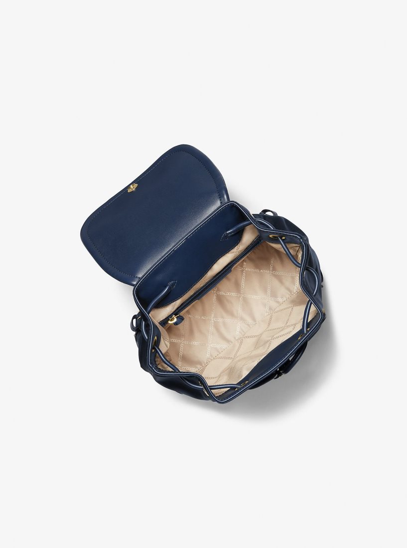 Sacs à Dos Michael Kors Cara Small Nylon Backpack Femme Bleu Marine | 2738HNISV