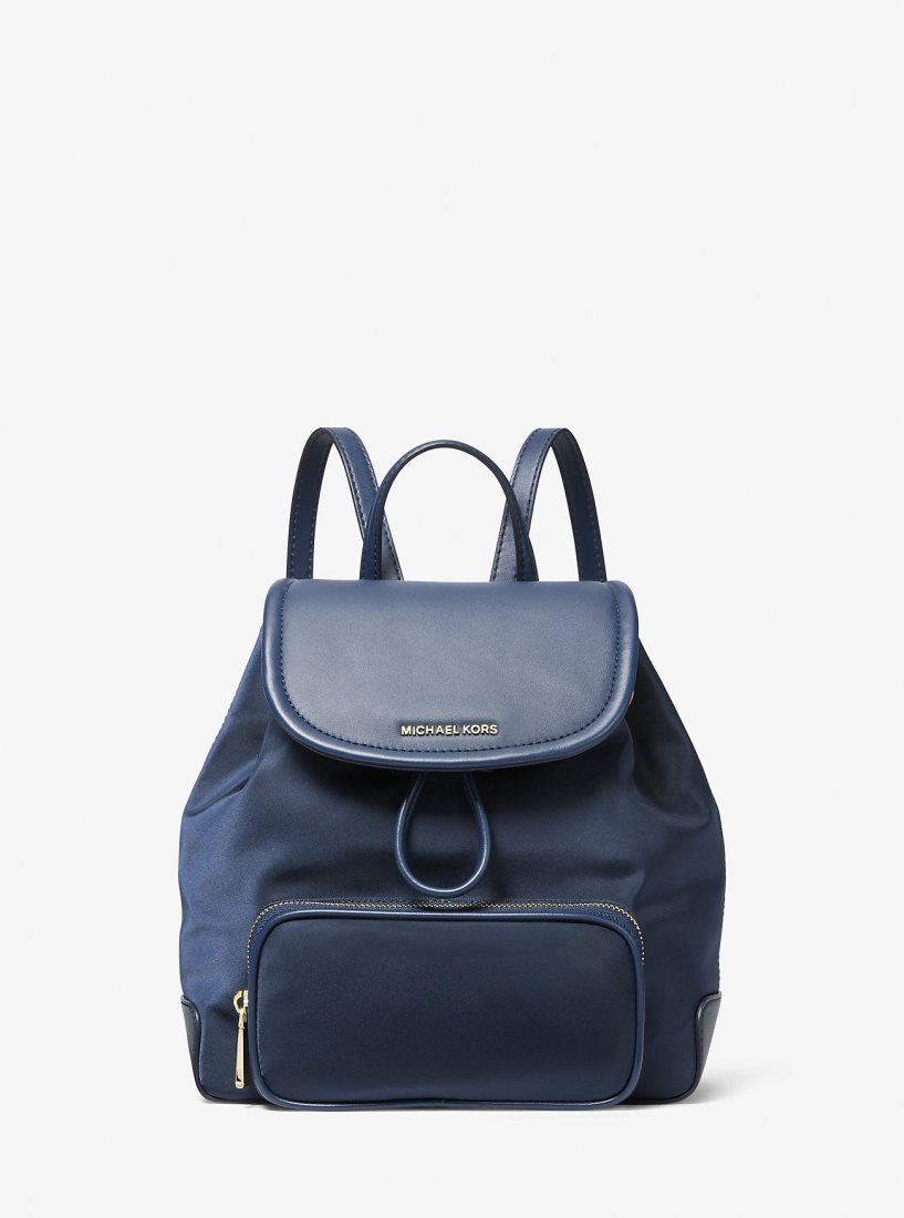 Sacs à Dos Michael Kors Cara Small Nylon Backpack Femme Bleu Marine | 2738HNISV
