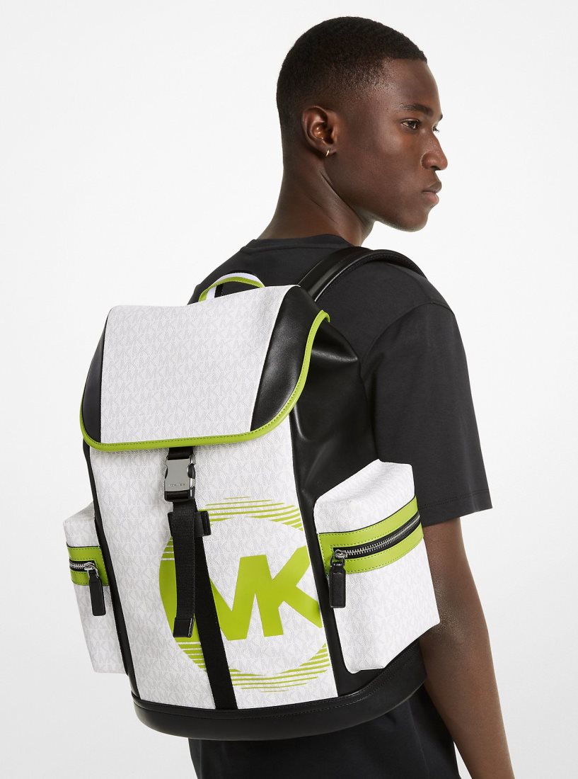 Sacs à Dos Michael Kors Cooper Logo Utility Backpack Homme Vert Clair | 6907IQZPD