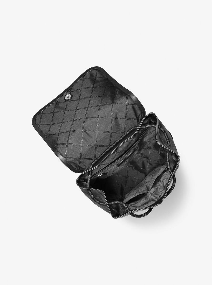 Sacs à Dos Michael Kors Hudson Empire Signature Logo Backpack Homme Noir | 1275UIPNC