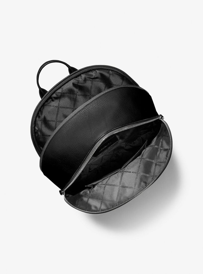 Sacs à Dos Michael Kors Hudson Leather Commuter Backpack Homme Noir | 3615ULFQO