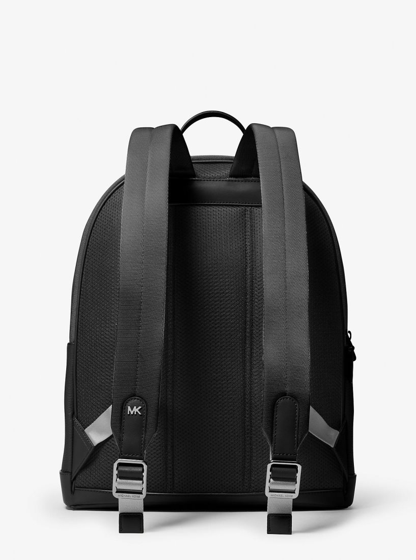 Sacs à Dos Michael Kors Hudson Leather Commuter Backpack Homme Noir | 3615ULFQO