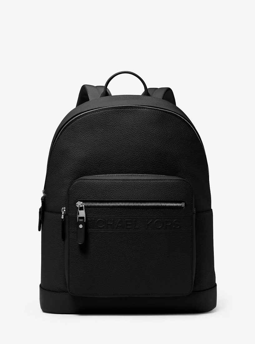 Sacs à Dos Michael Kors Hudson Leather Commuter Backpack Homme Noir | 3615ULFQO