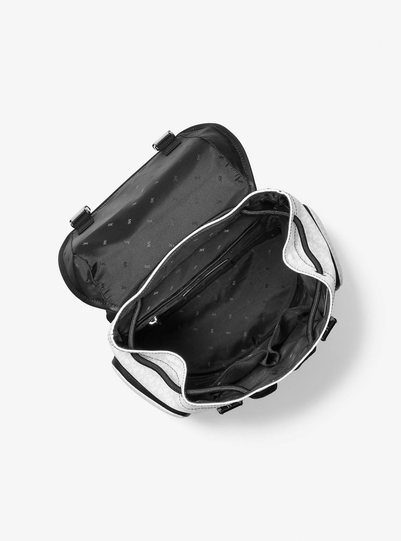 Sacs à Dos Michael Kors Hudson Logo Backpack Homme Bright Wht | 6180EHLAP