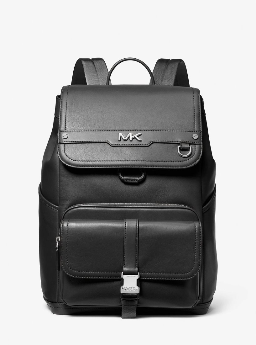 Sacs à Dos Michael Kors Varick Leather Backpack Homme Noir | 3604AJDNF