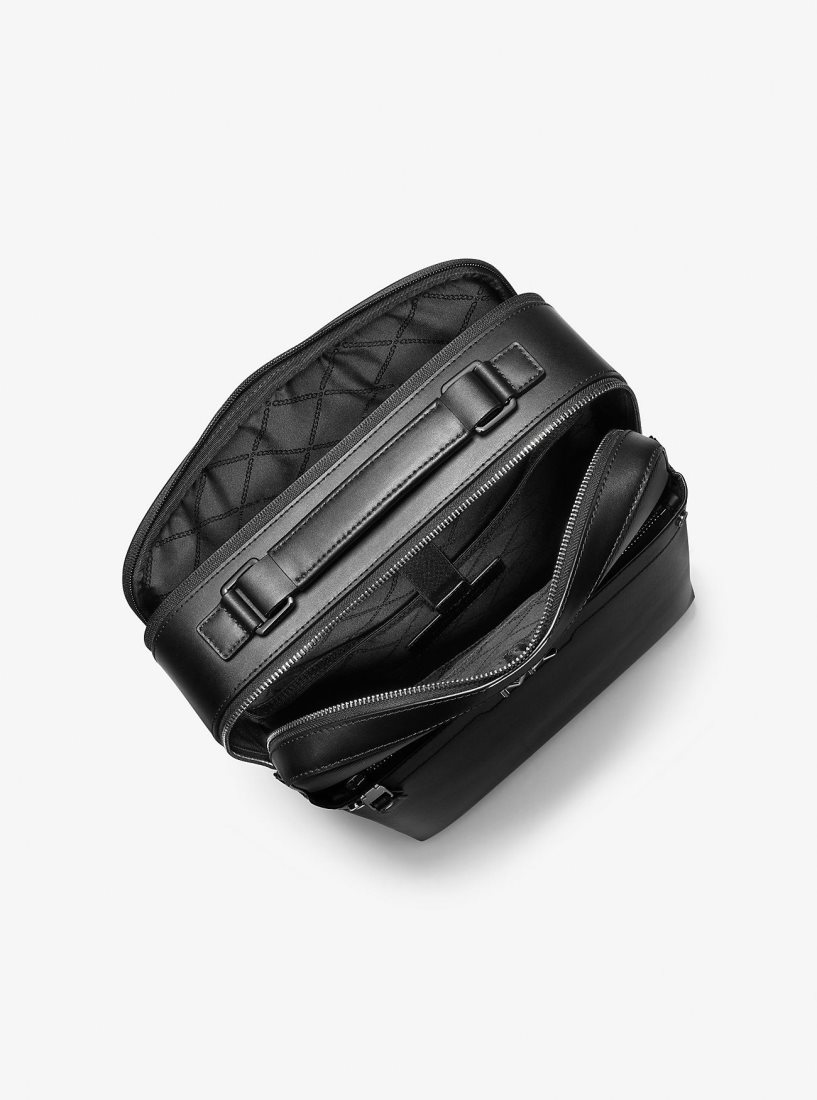 Sacs à Dos Michael Kors Varick Saffiano Leather Backpack Homme Noir | 8514MFPHU