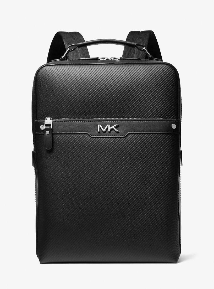 Sacs à Dos Michael Kors Varick Saffiano Leather Backpack Homme Noir | 8514MFPHU