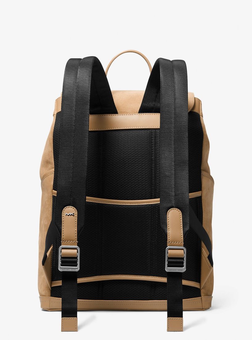 Sacs à Dos Michael Kors Varick Suede Backpack Homme Marron | 0618DSOIZ