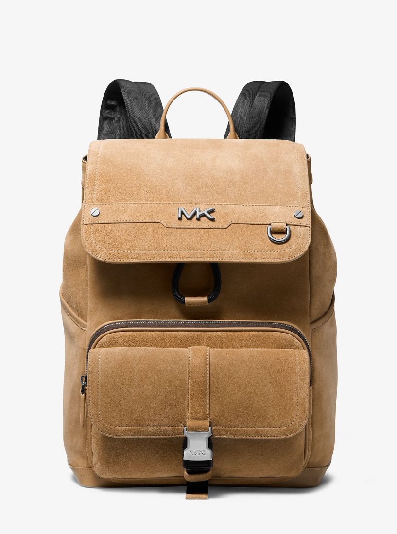 Sacs à Dos Michael Kors Varick Suede Backpack Homme Marron | 0618DSOIZ