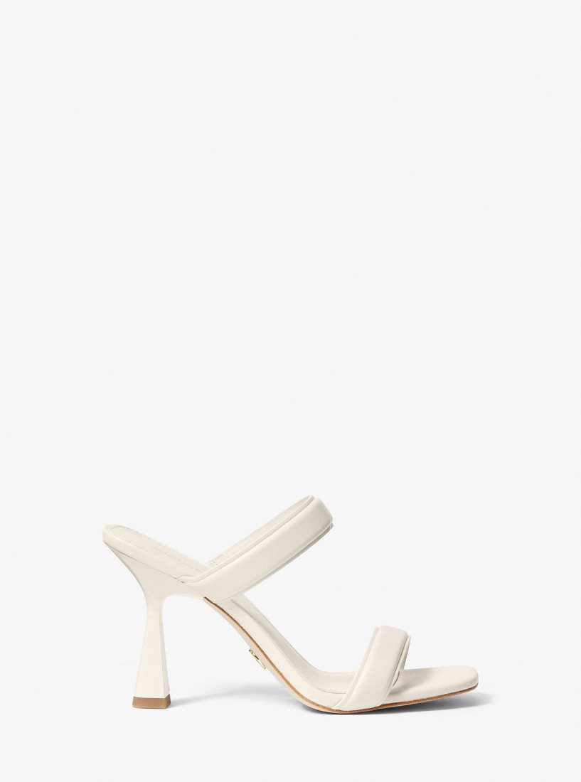 Sandale Michael Kors Clara Leather Sandal Femme Blanche | 9834NYGTQ