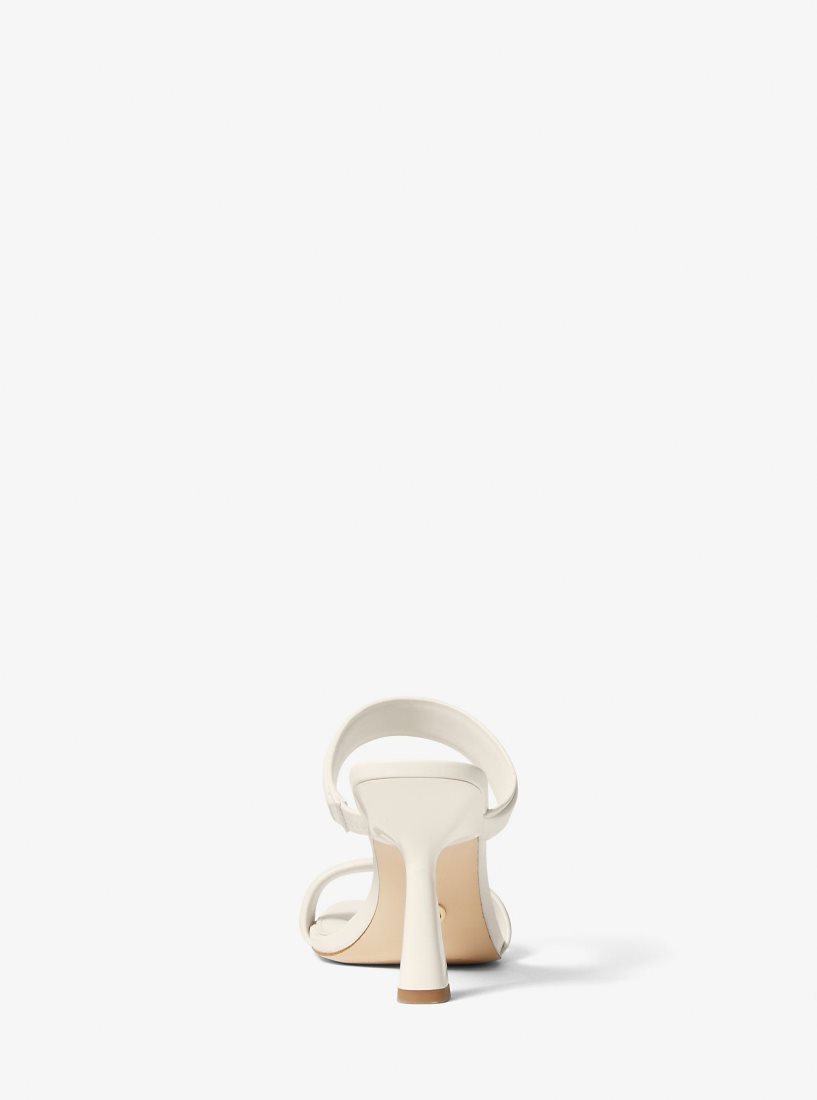 Sandale Michael Kors Clara Leather Sandal Femme Blanche | 9834NYGTQ