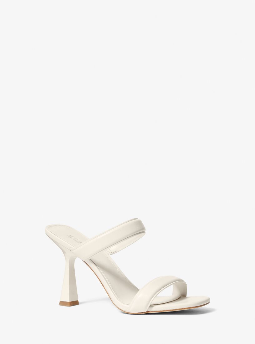 Sandale Michael Kors Clara Leather Sandal Femme Blanche | 9834NYGTQ