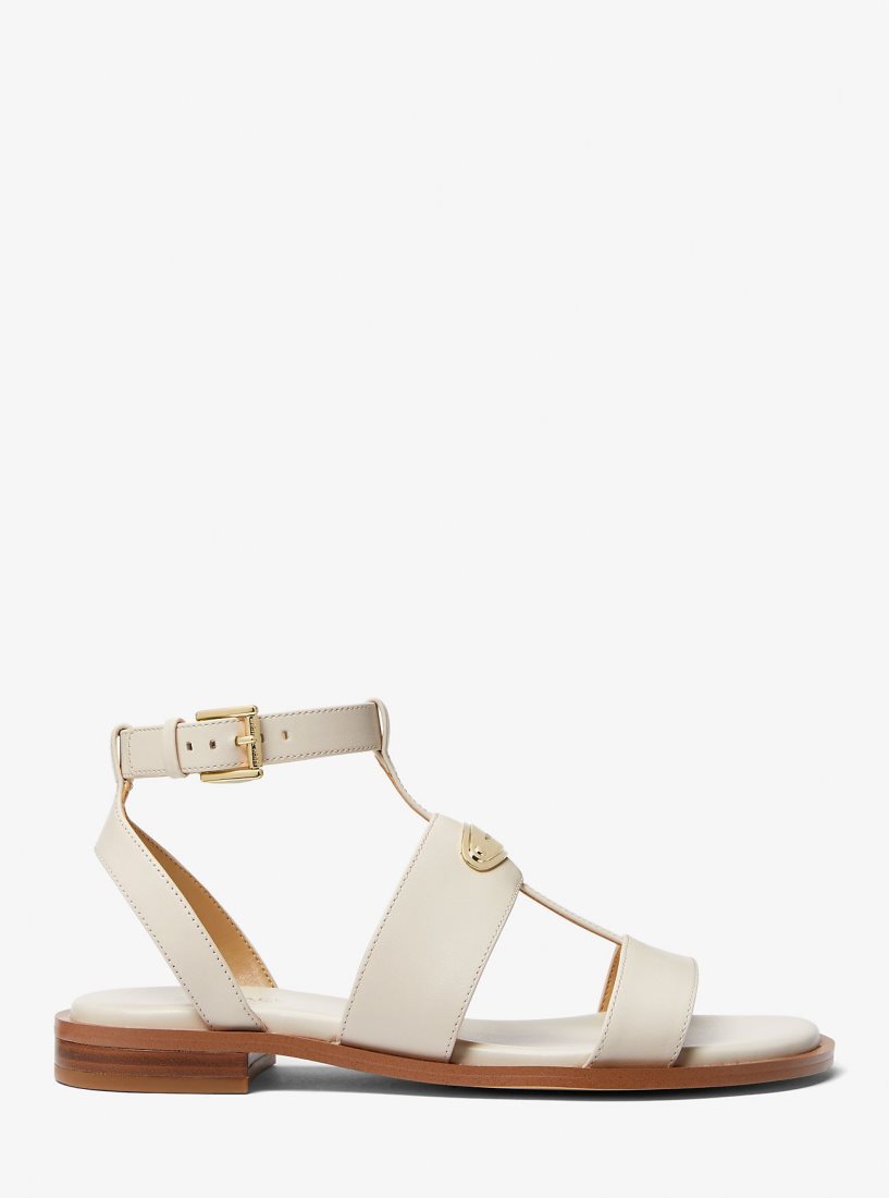 Sandale Michael Kors Darcy Leather Sandal Femme Blanche | 2146RDKEU