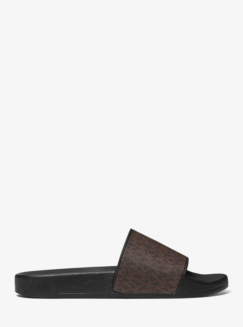 Sandale Michael Kors Jake Logo Slide Sandal Homme Marron | 2793UWHOB