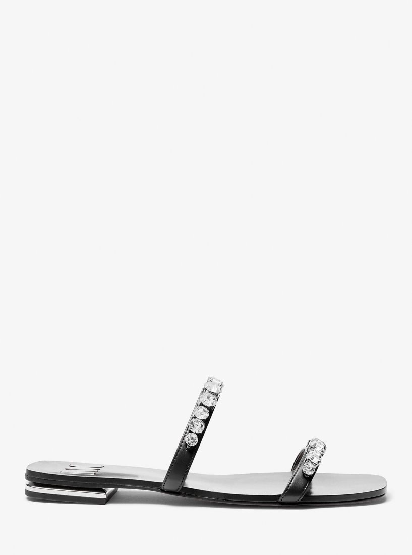 Sandale Michael Kors Jessa Embellished Sandal Femme Noir | 6052QUREP