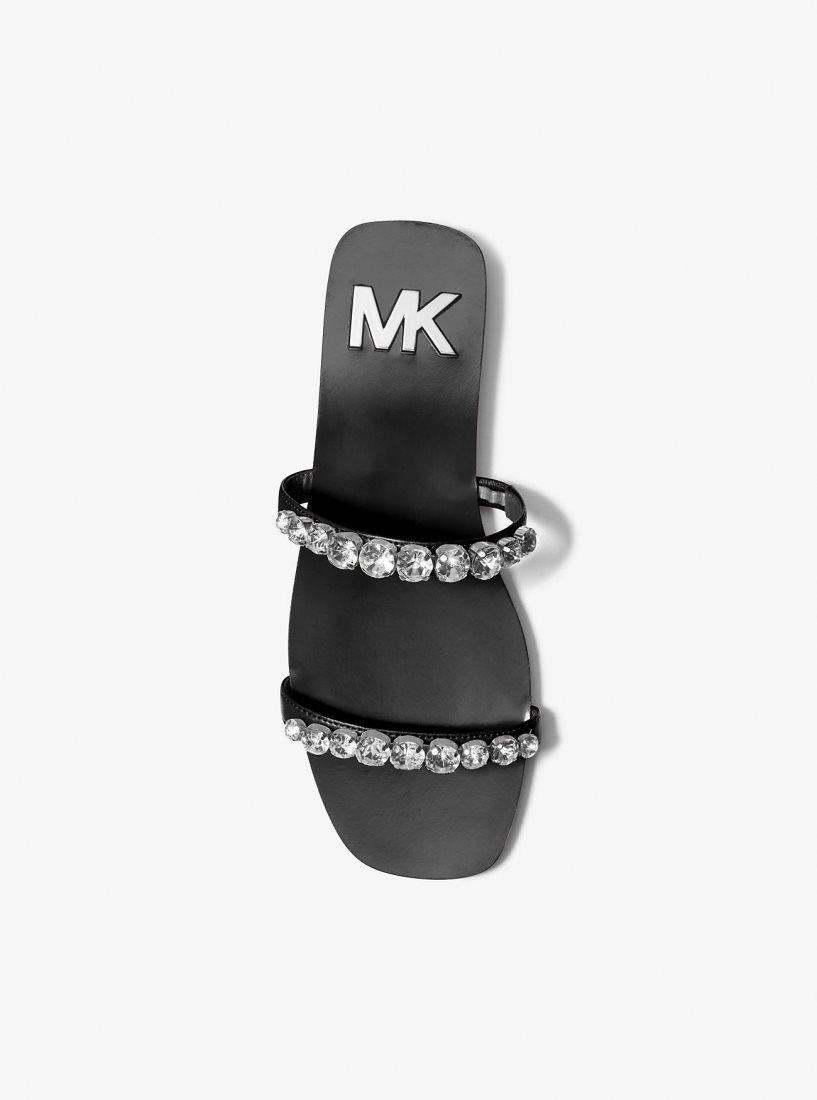 Sandale Michael Kors Jessa Embellished Sandal Femme Noir | 6052QUREP