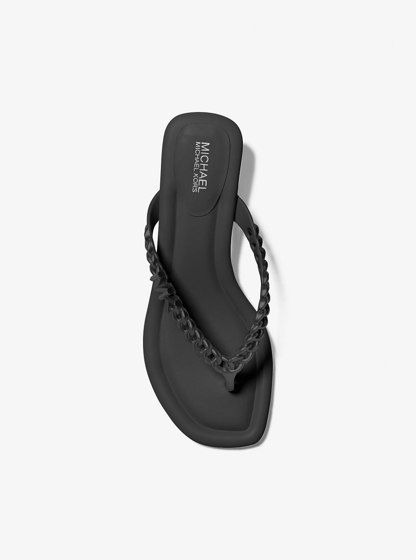 Sandale Michael Kors Zaza Kitten Sandal Femme Noir | 8209FLMVW