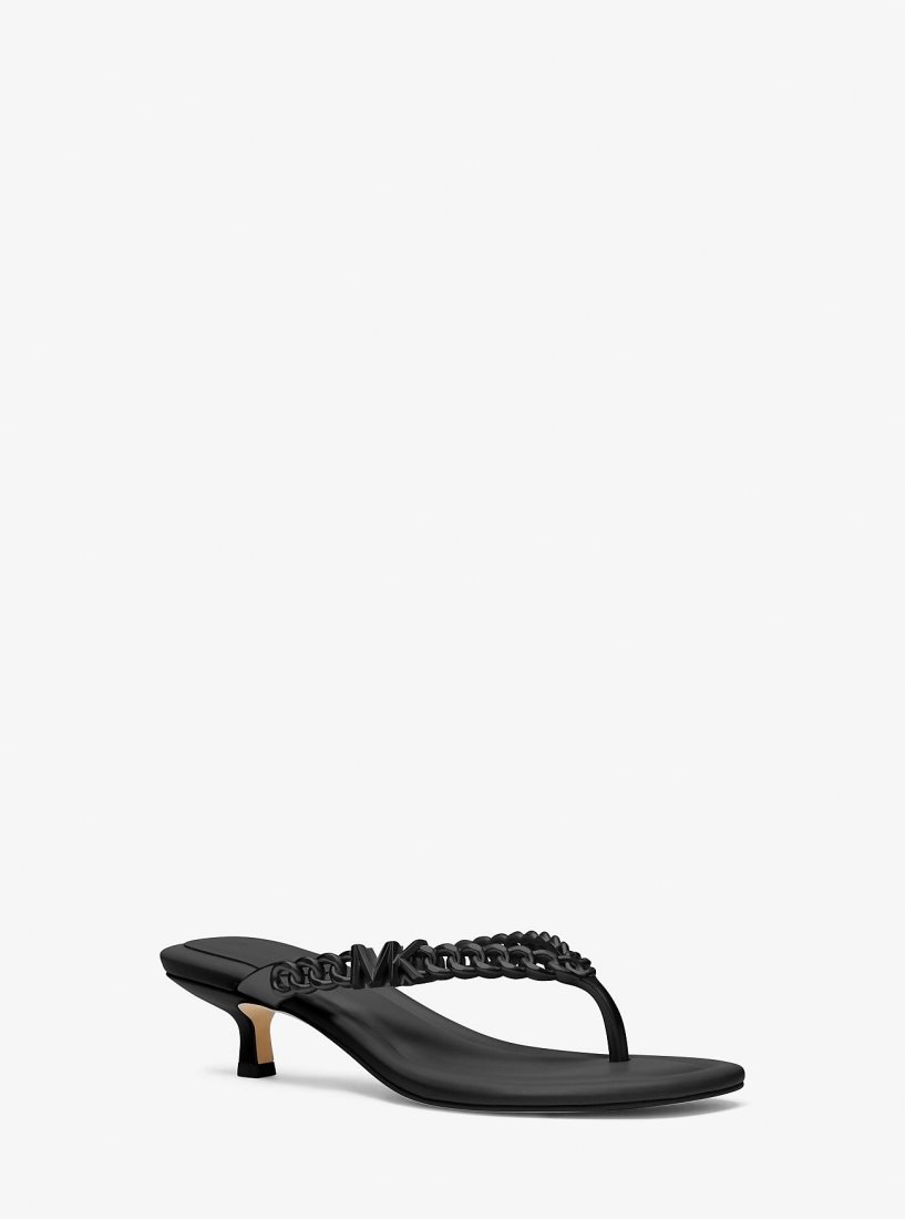 Sandale Michael Kors Zaza Kitten Sandal Femme Noir | 8209FLMVW